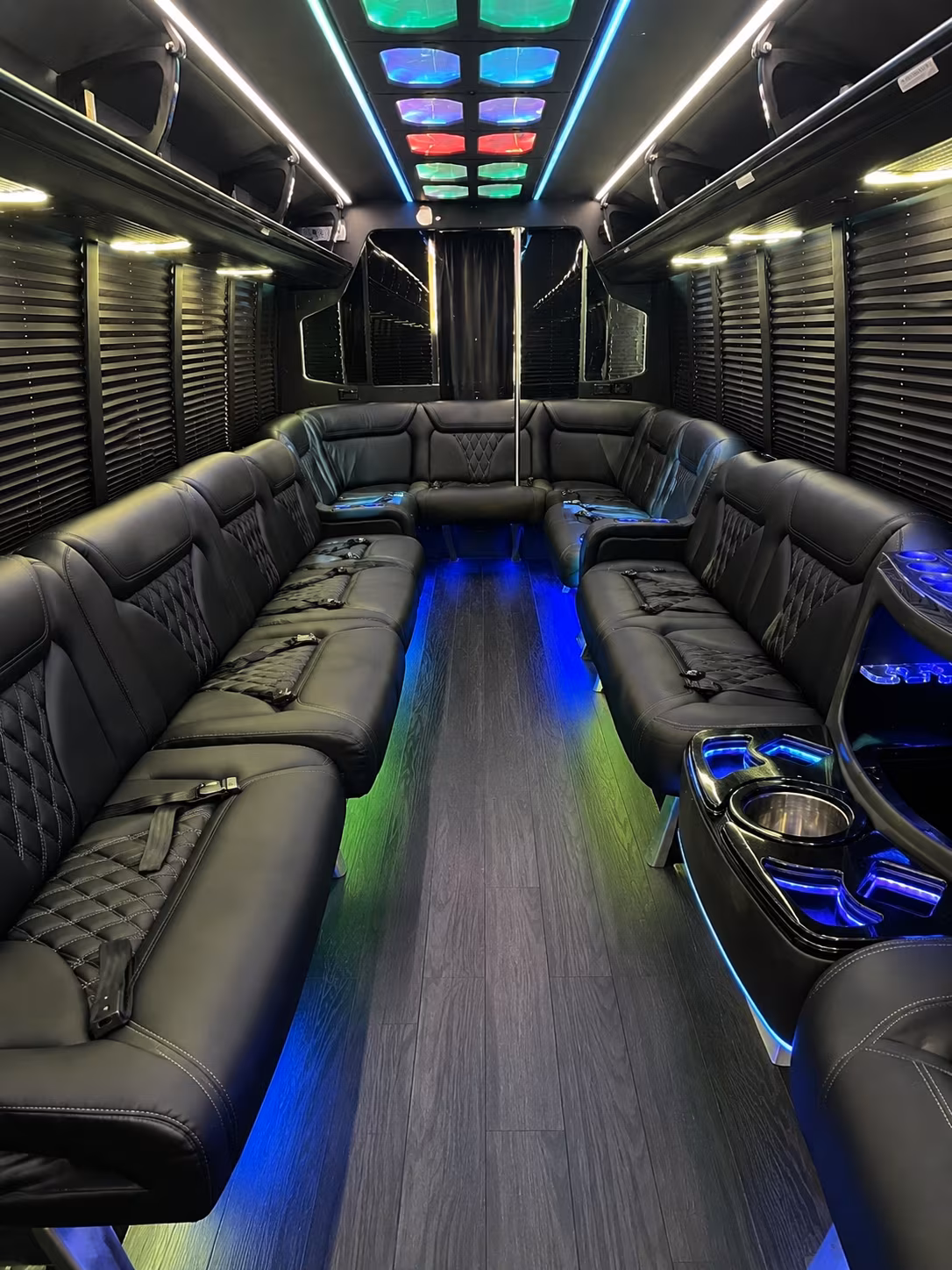 lauderhill 20 passenger party bus interior