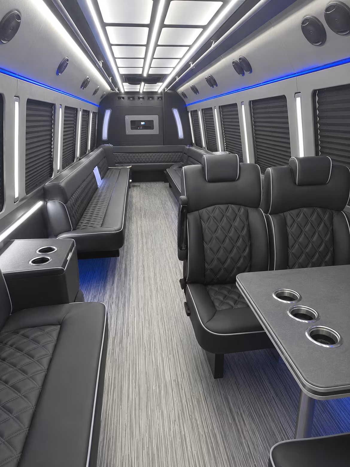 lauderhill 25 passenger party bus inside