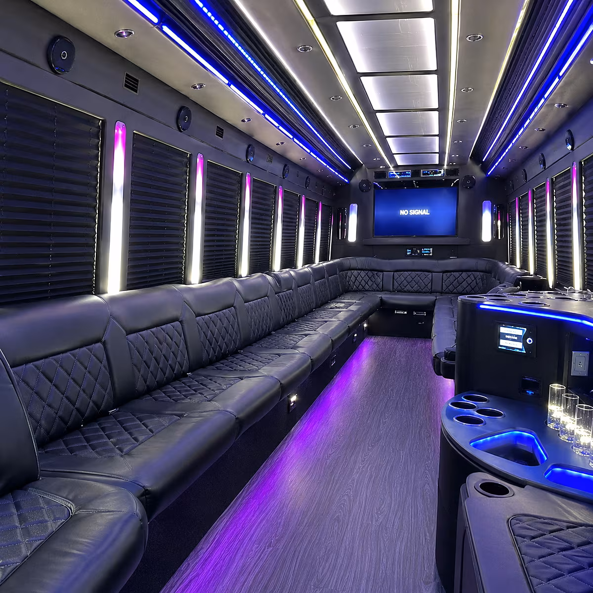 lauderhill 30 passenger party bus inside