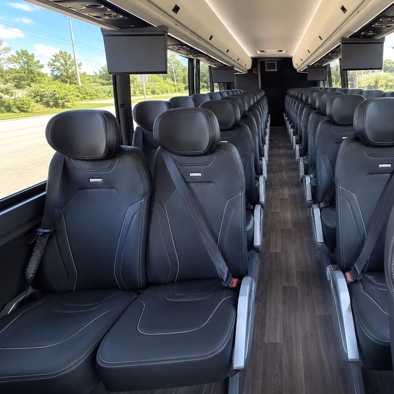 lauderhill 47 passenger charter bus inside