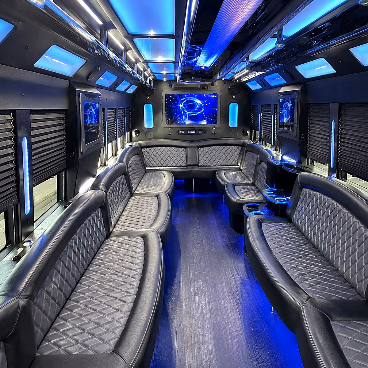 lauderhill 50 passenger party bus interior